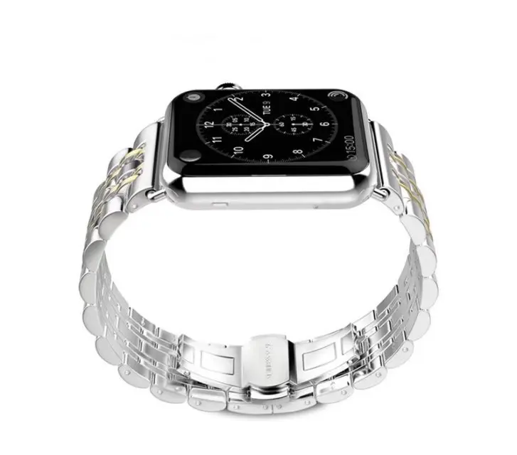 Laforuta бабочка кнопка из нержавеющей стали ремешок для Apple Watch 38 мм 40 мм 42 мм 44 мм сменный Браслет для iWatch1 2 3 4