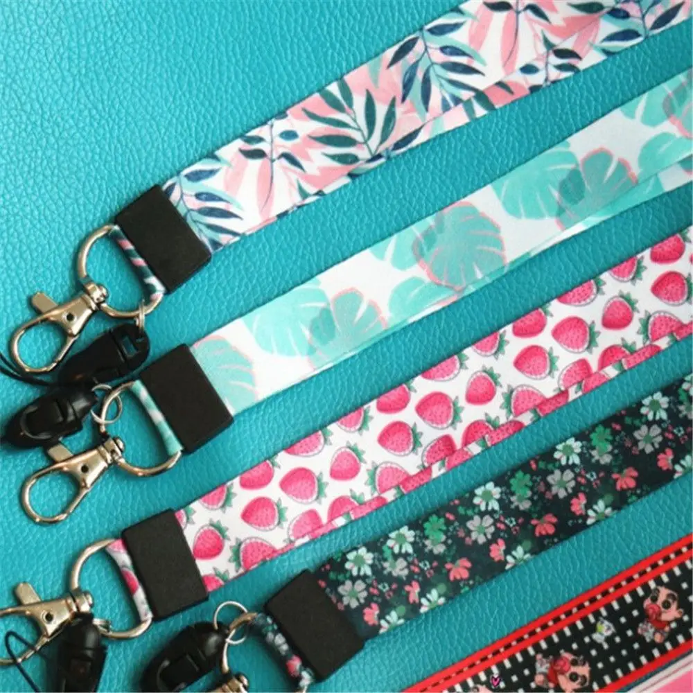 1 шт. Модный цветочный узор нашейные Ремешки ремешок для ключей телефона ID карты