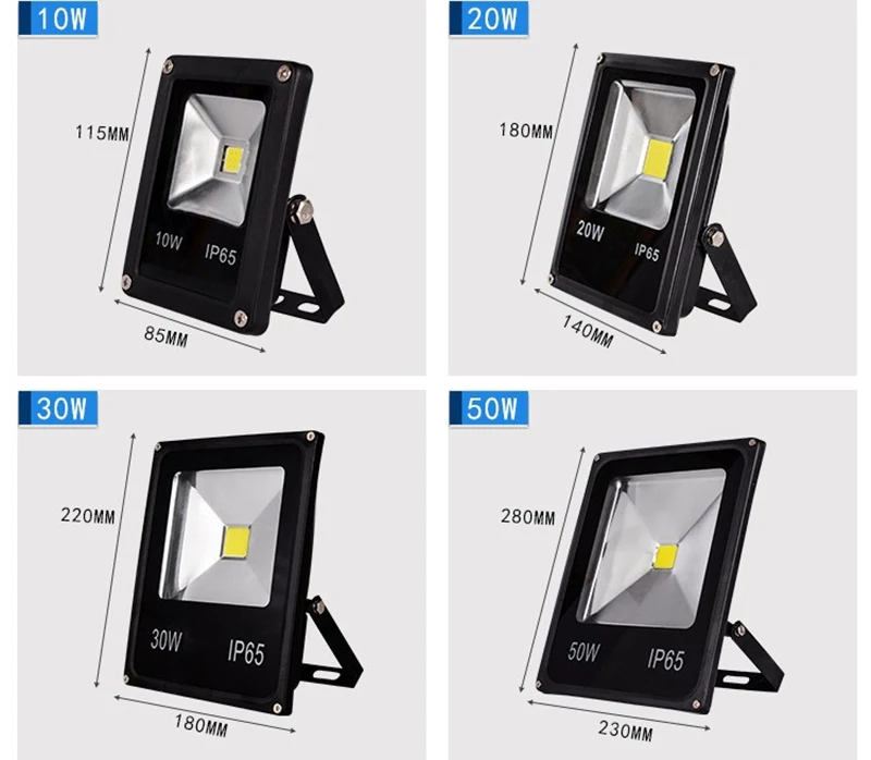 

New LED Flood Light 10W 20W 30W 50W 220V IP65 Waterproof Spotlight Wall Lamp Floodlight Professional Outdoor Warm Lighting