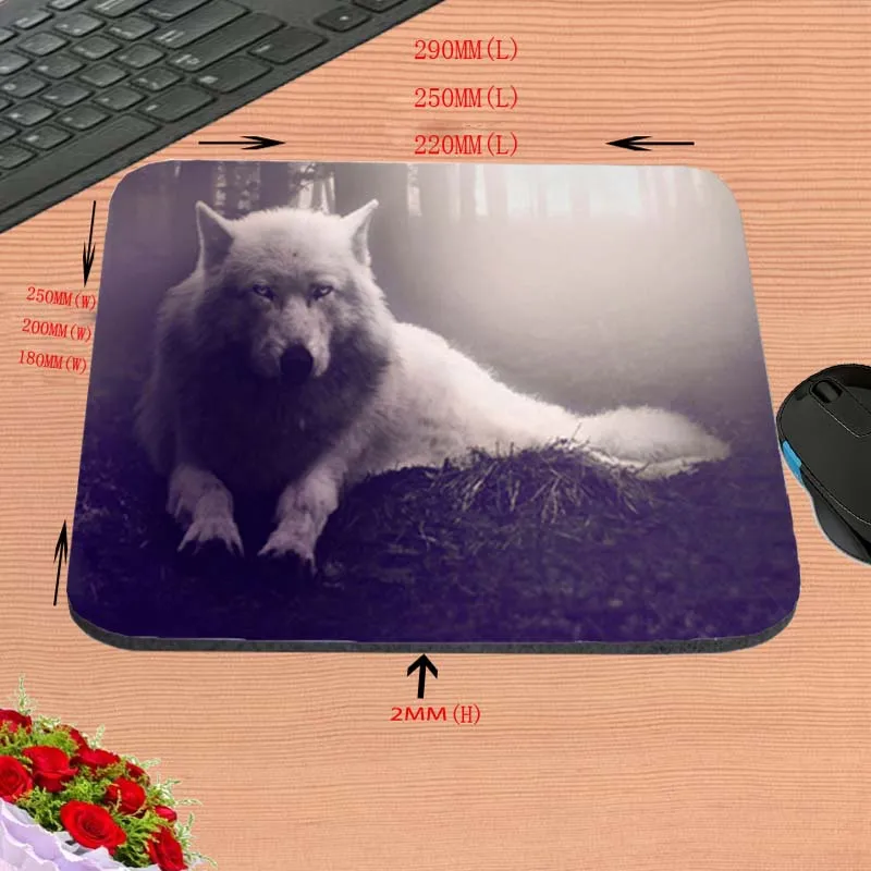 DIY снег свирепый волк Офисный Компьютерный коврик для мышки ноутбука подушки