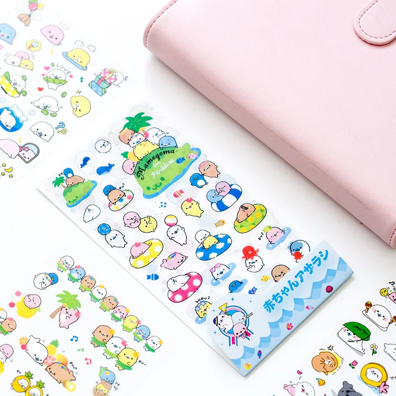 

6 Sheets/lot Sea Lions On Holiday Decorative Stickers Pvc Diary Sticker Scrapbook Decoration Stationery Stickers