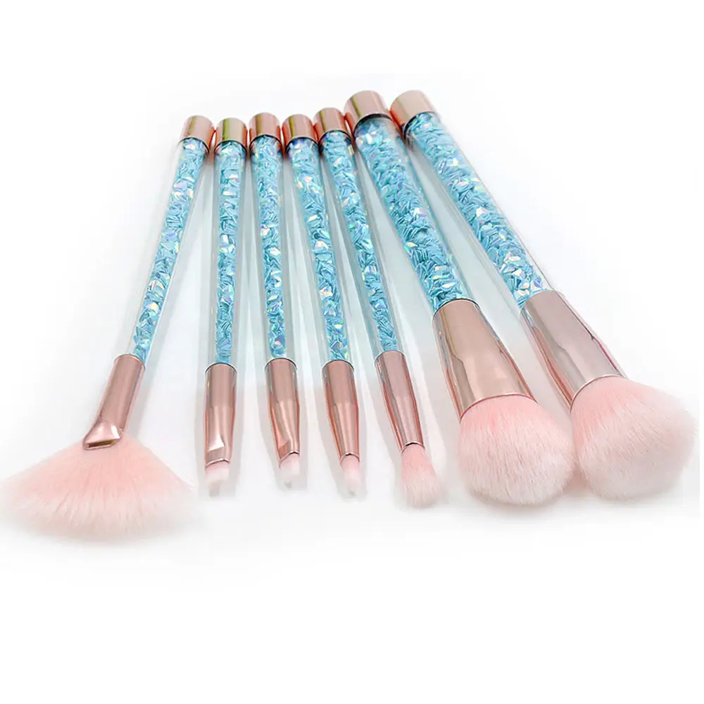 

7pcs Set Glitter Makeup Brush Pouch Foundation Brushes Make up Beauty Tool Face Makeup Accessories Makeup Brushes