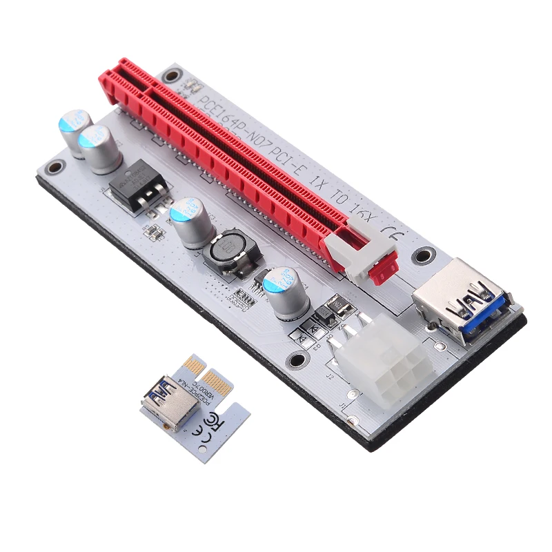 

3 in 1 4pin Molex PCI-E Riser Card 6pin Riser SATA 60cm PCIE 1x to 16x PCI Express Riser Card for Antminer Bitcoin Miner Mining