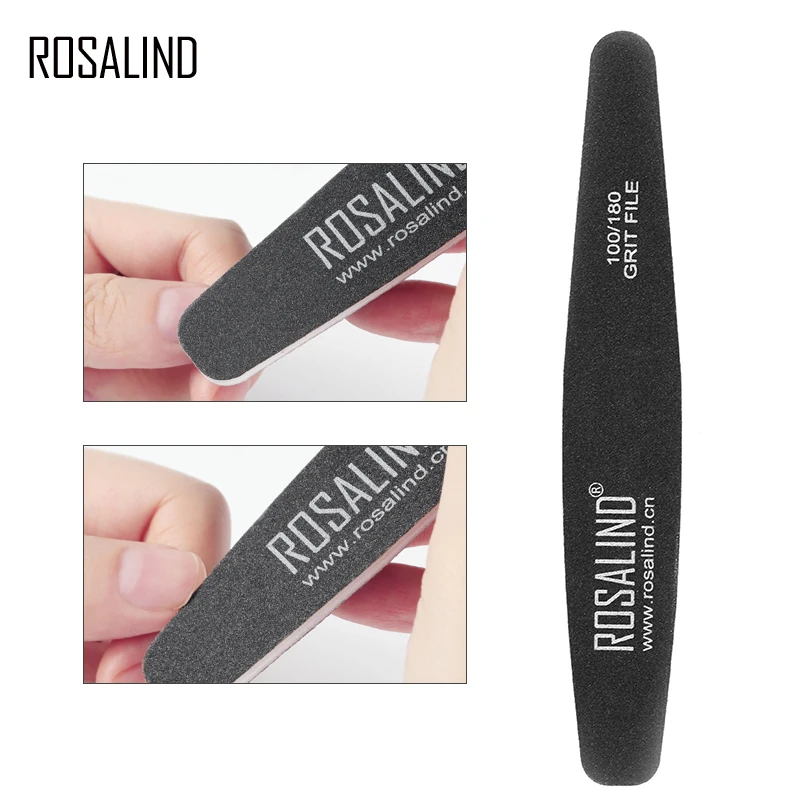 

Наждачная бумага для ногтей ROSALIND, профессиональная пилка для ногтей, бриллиантовая пилка для маникюра и педикюра, пилка для ногтей, инструмент для дизайна ногтей