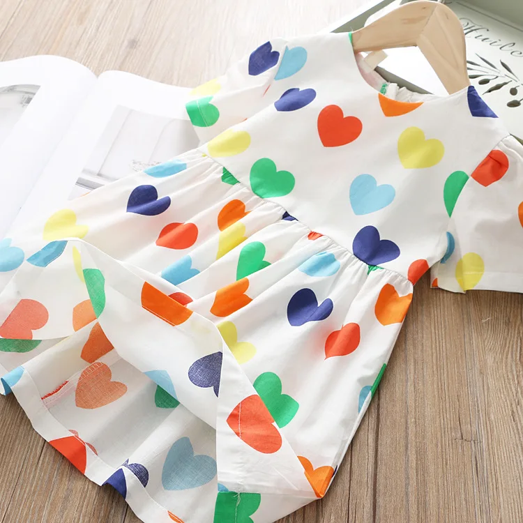 Платье для девочек новинка 2019 модная детская одежда милое платье с принтом