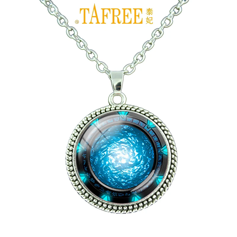 

TAFREE Nebula space pendant astronomy geek jewelry science galaxy space chain necklace glass dome pendant Jewelry N 165