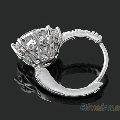 Для женщин из белого золота Позолоченные прозрачные хрустальные ювелирные