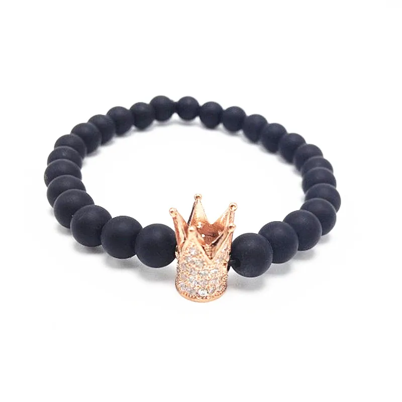 1 шт. 2016 новинка 6 мм натуральный матовый черный агата и микро проложенный CZ