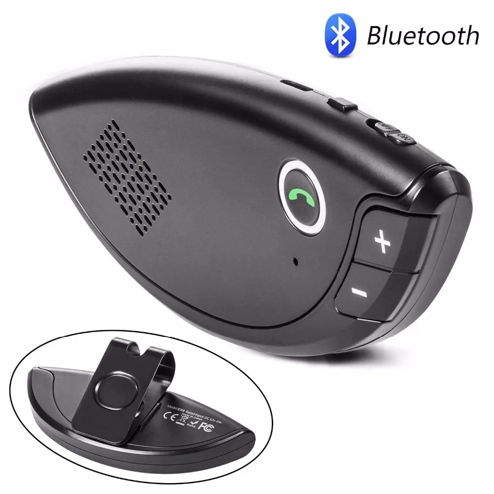 

Universal Bluetooth V4.0+EDR HandsFree Car Kit Wireless MultiPoint Connection Speakerphone with CVC DSP Microphone