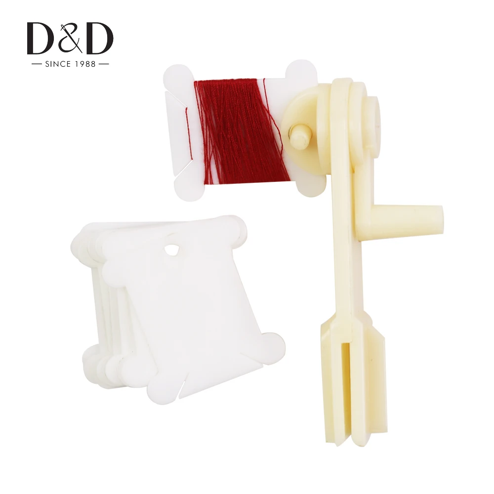 

30pcs Plastic Thread Bobbins Spool Thread Card&String Winder for Storage Holder Cross Stitch Embroidery Floss Sewing Tools