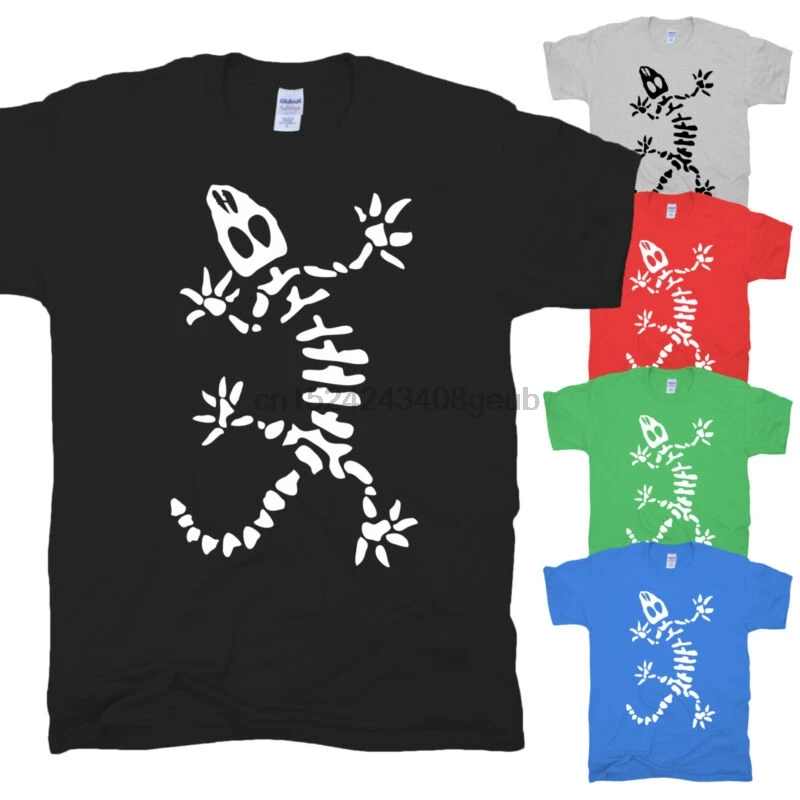 Gecko гекконы Саламандра Echse Скелет Тритон Skelett Reptil Drachen футболка S XXL|Мужские
