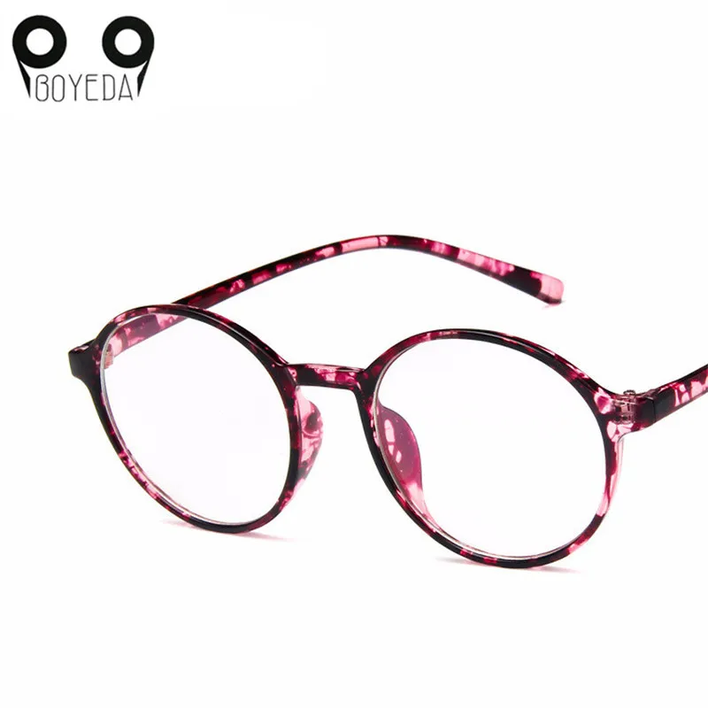 BOYEDA Модные женские очки винтажные круглые Рецептурные пластиковая прозрачная