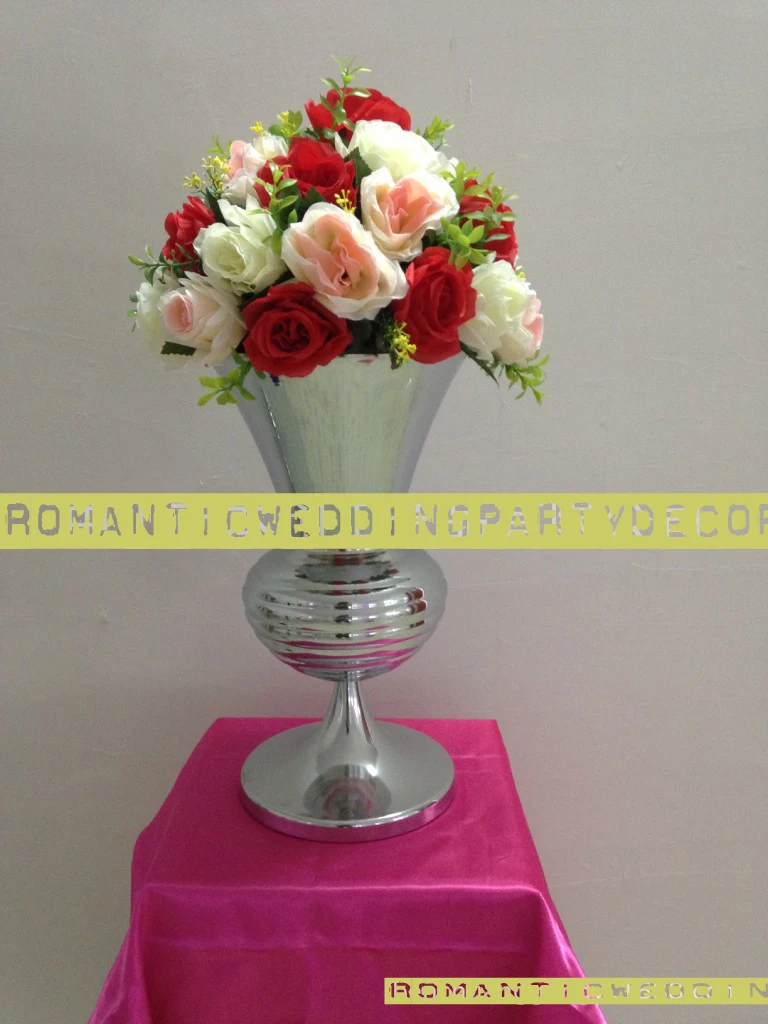 

Height 40cm /15.7" Silver Wedding Table Flower Vases Wedding Decoration 10PCS/LOT