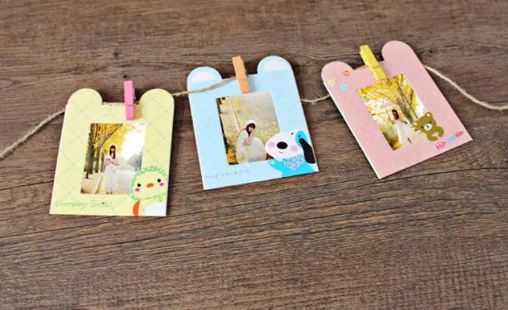 Фоторамка 10 шт./лот 3 дюйма сделай сам настенный бумажный фотоальбом для