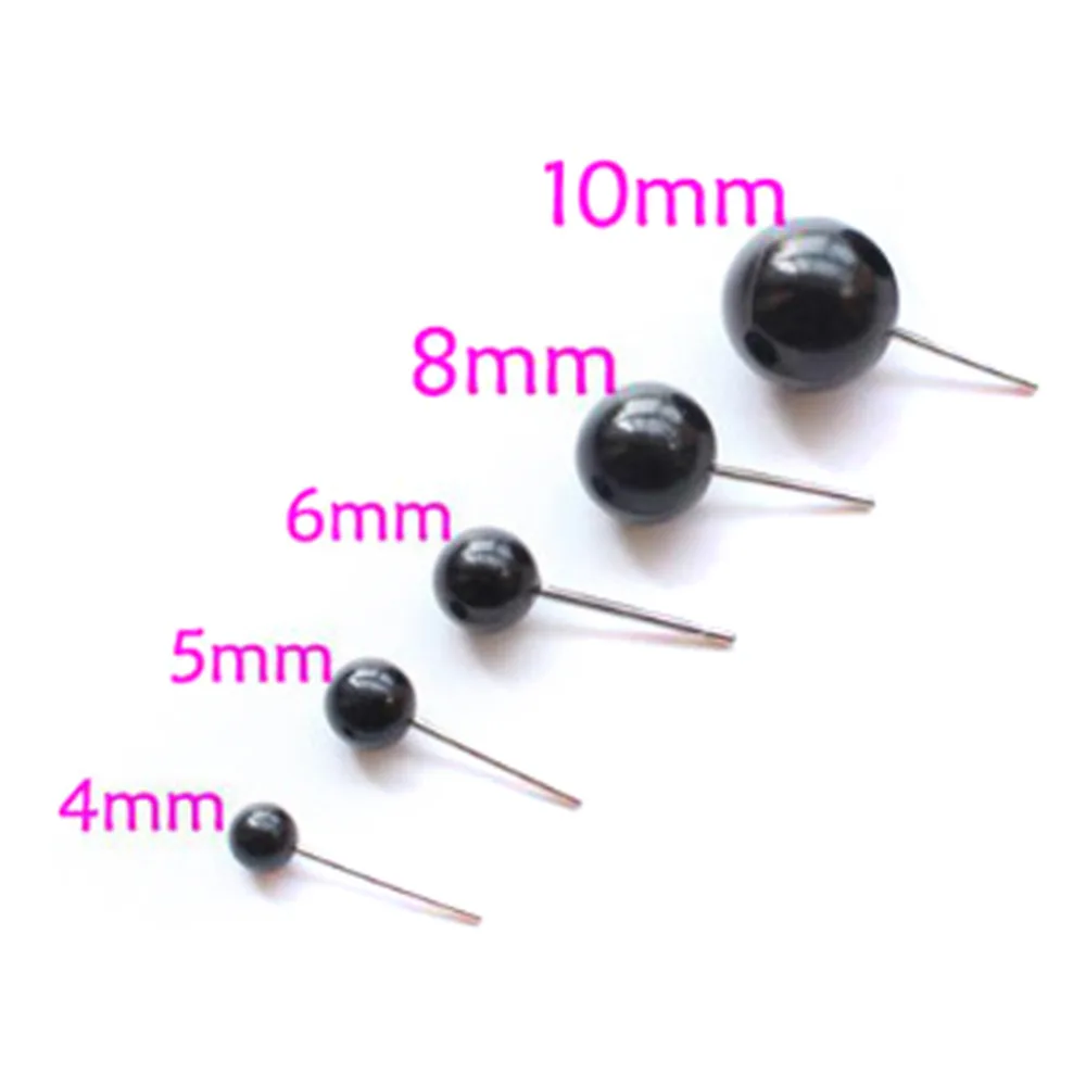 Feltsky 100 шт. черные безопасные глаза на проволоке для рукоделия кукол вышивка