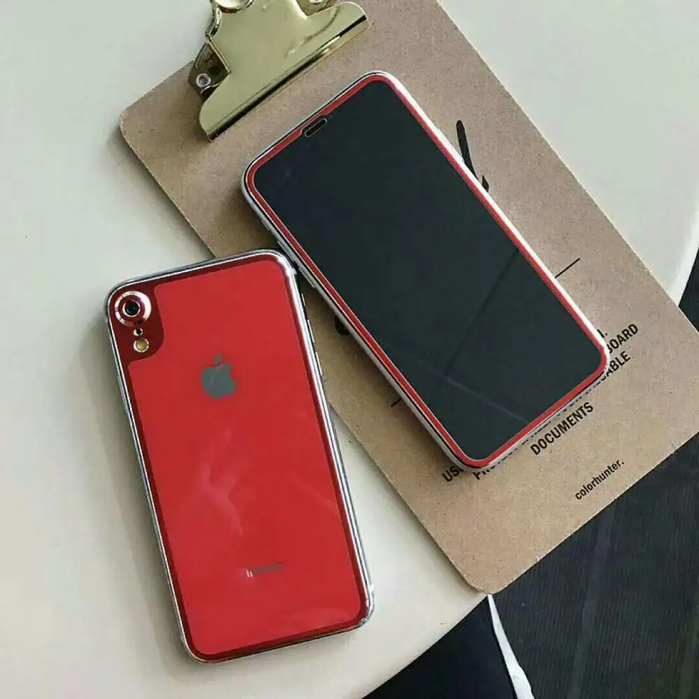 10 комплектов для iPhoneX XS MAX XR металлический передний экран 9 H закаленная Защитная пленка для стекла+ задняя полная защита корпуса