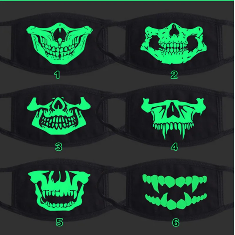 Цельная крутая светящаяся маска черепа ночные светильники дикая зима модные