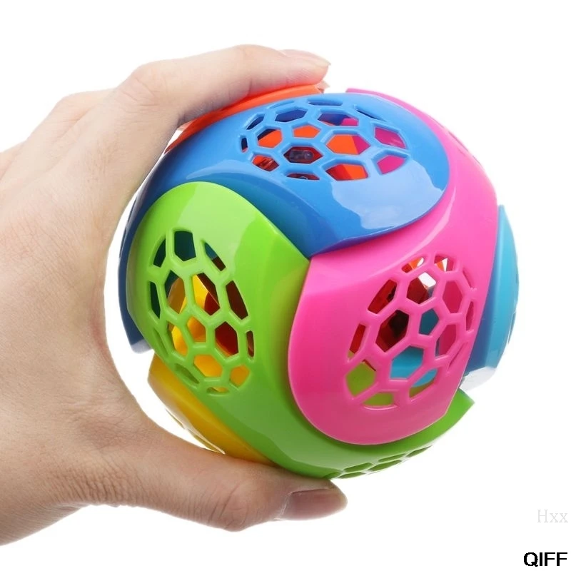 

Puzzle Jumping Flashing Bouncing Ball Dancing Ball LED Light Music Kids Toy Assemble Blocks Hxx