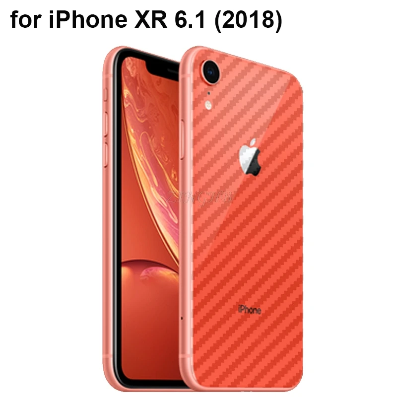 2 шт./лот Прозрачный задний углеродного волокна наклейка для iPhone XR 6 1 &quot(2018) Slim Fit