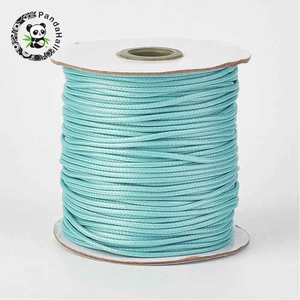 0,5 мм корейский воск полиэстер Cord Jewelry findings для самостоятельного изготовления ювелирных изделий около 200 ярдов/рулон(182,88 м/рулон - Цвет: Cyan