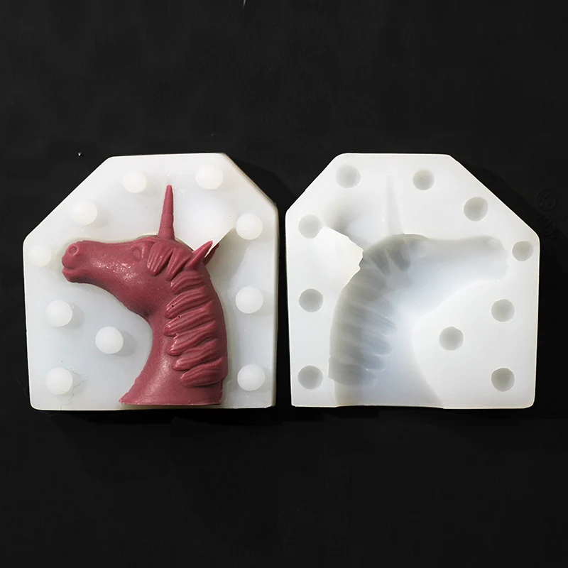 Силиконовая форма для мыла, 3D форма лошади, ручная работа, смола