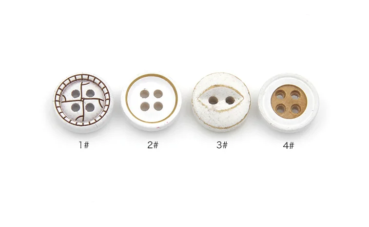 Пуговицы для рубашек 10 шт./лот белая деревянная Пряжка четыре рубашки весна-лето