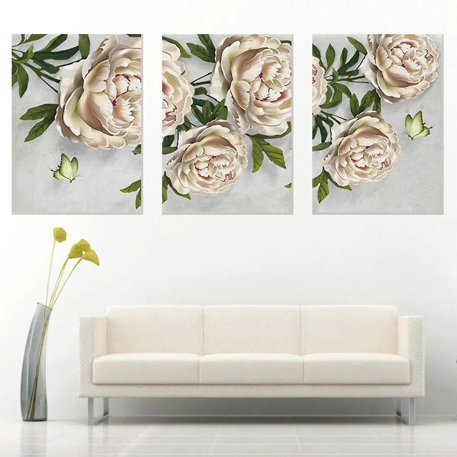 Details Of White Flowers HD Print Canvas Paintings Wall Artwork Prints Picture Home Decor for Living Room | Дом и сад