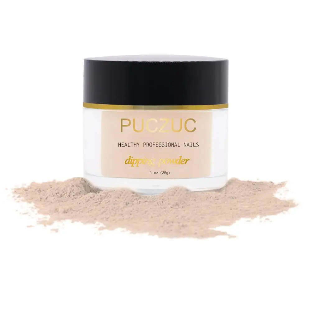 P013-1OZ PUCZUC 1 OZ Full Set Dipping Powder Base Top Coat Kits DIY Dip Nail Powder Manicure Set Brush Saver Powder - Цвет: P013-1OZ