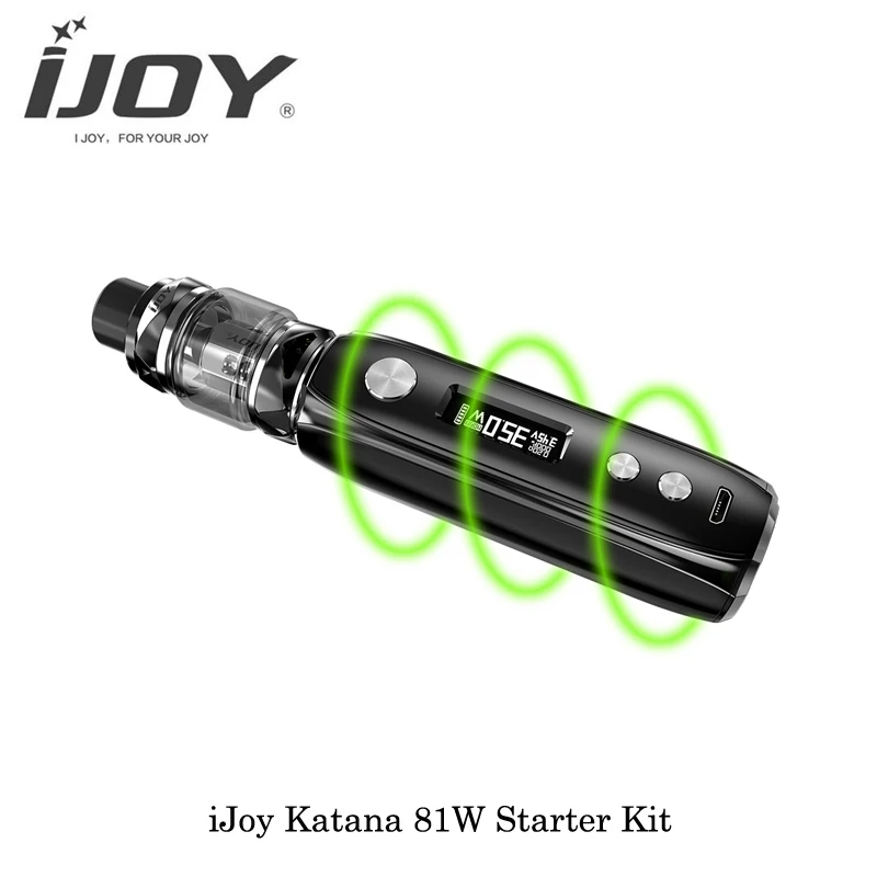 Электронные сигареты iJoy Катана 81 Вт Starter Kit 3000 мАч батарея бак subohm с KM1 сетки