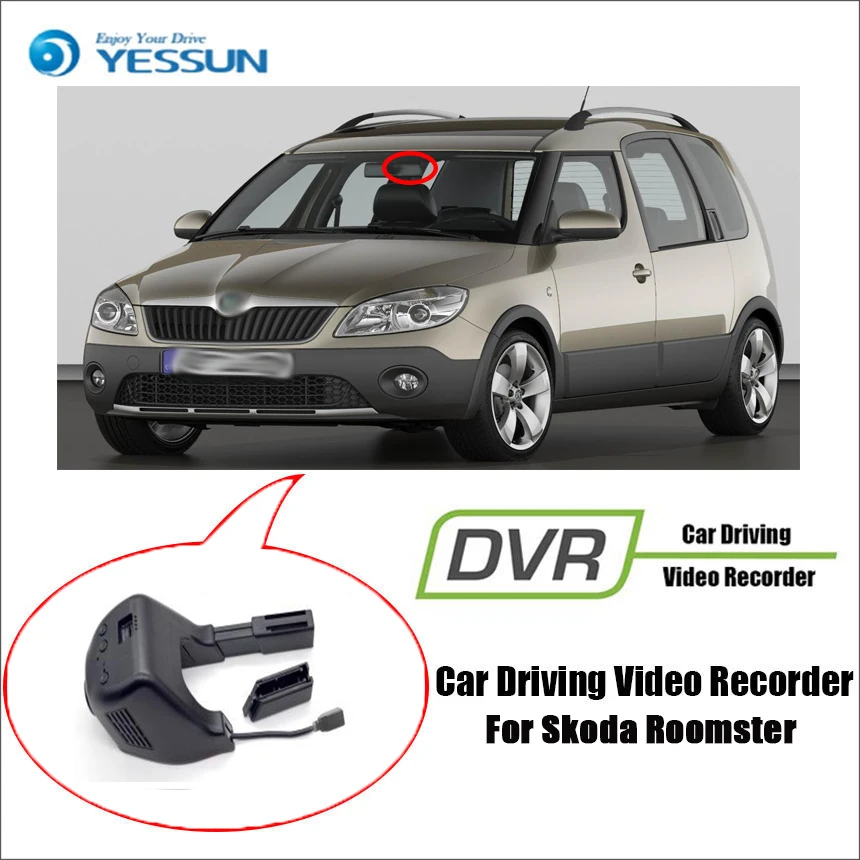 Видеорегистратор YESSUN для Skoda Roomster Wi Fi 96658 дюйма FHD 1080P|dash cam night vision|black boxfhd 1080p |