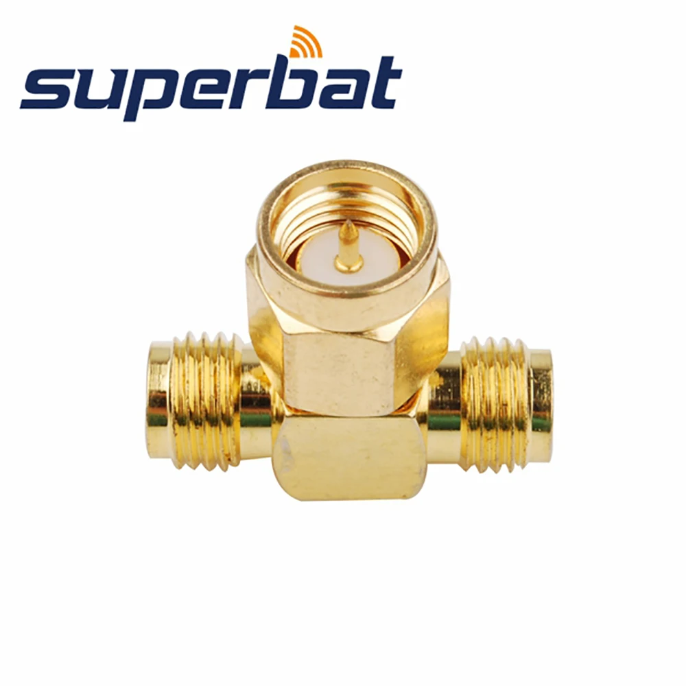 Superbat RF сплиттер SMA/столярные 3 WAY адаптер «Т» Тип штекерным 2x кабель с разъемом Jack