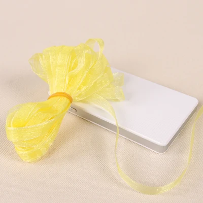 Лимонно желтый 1015 # лента из органзы для рождественских цветов пучков подарочных