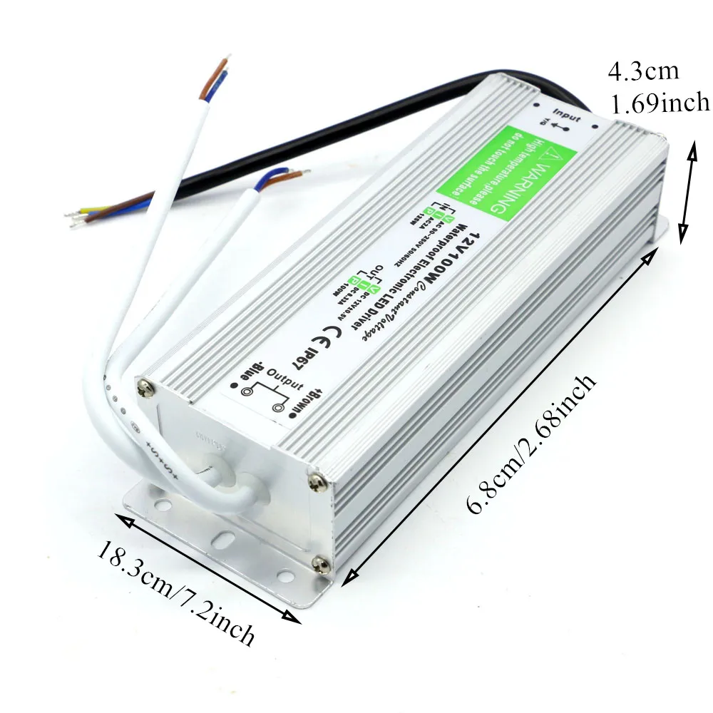 12 В постоянного тока импульсный источник питания водонепроницаемый IP67 адаптер