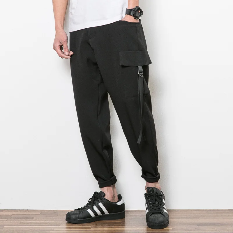 Casual Pants 2017 Cuba Libre Baggy Drawstring 100% Linen Men Loose Fit Navy Khaki Trousers | Мужская одежда