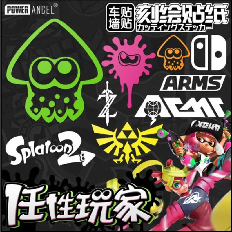 8 см водонепроницаемые Splatoon 2 Наклейки DIY школьные принадлежности Классическая