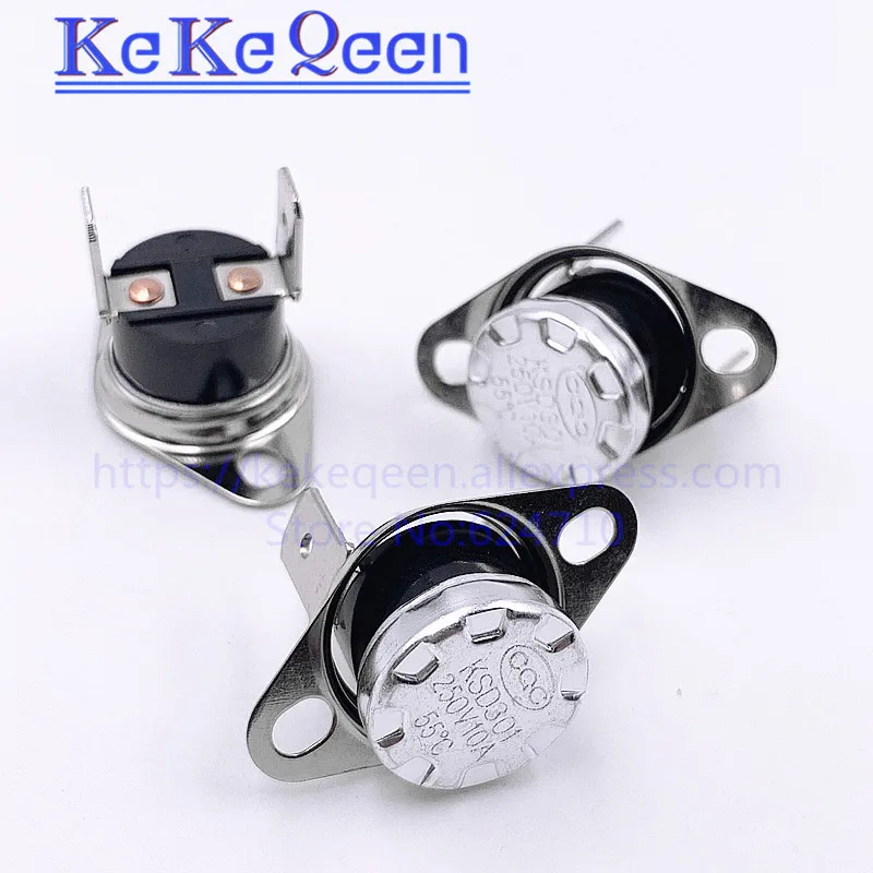 KSD301 250V 10A/16A 40 45 50 55 60 65 70 75 80 85 90 95~ 130 градусов Цельсия угол 90 футов нормально закрытый Термальность Управление переключатель