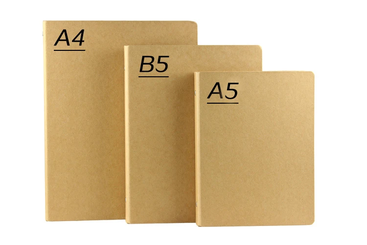Цвет коричневый черный A4 B5 A5 A6 крафт записные книжки для офиса ежедневник на