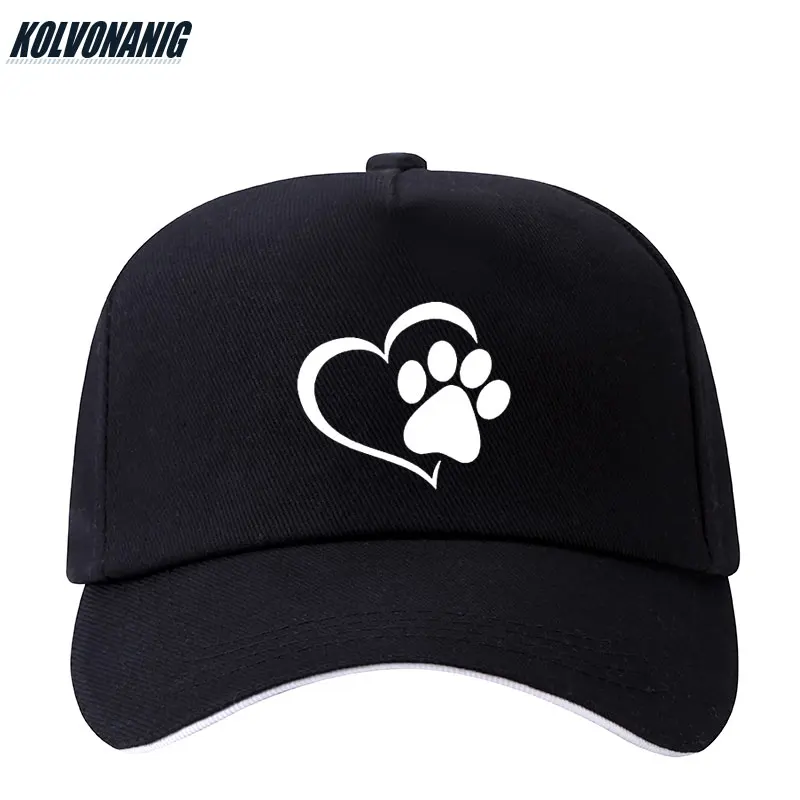 KOLVONANIG 2019 летние хлопковые кавайные унисекс головные уборы с принтом Love Cat Paw