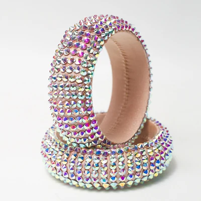 Bracelet Single Живота аксессуары для танцевальной одежды Дикий браслет на заказ Блестящий AB стекло дрель ручной работы 1 пара/один - Color: Bracelet Single