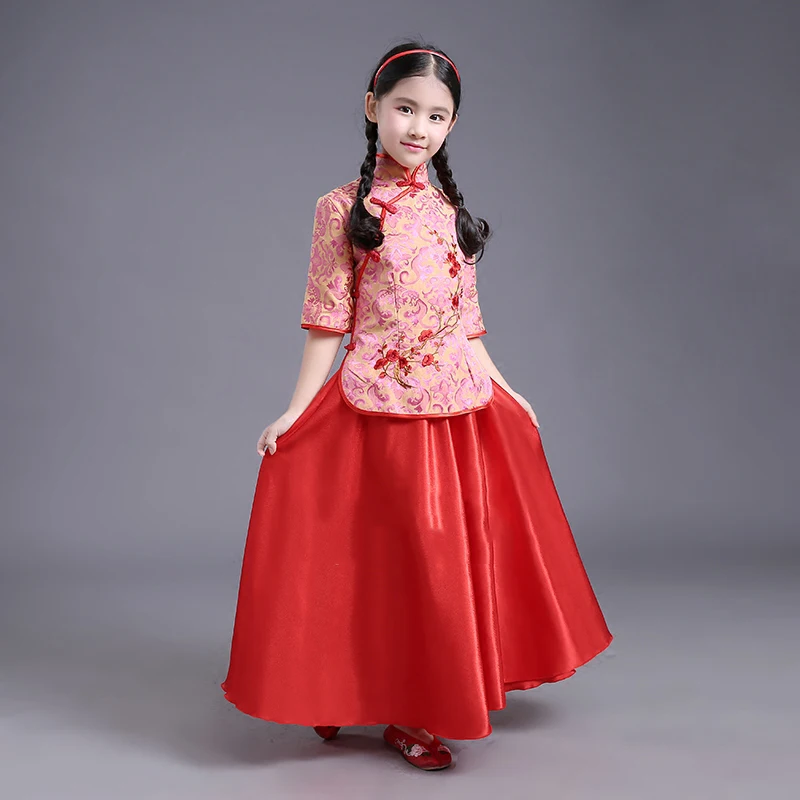 2019 Hanfu Children's Girl The Republic Of China Princess Dress Kids Folk Clothing Traditional Ancient Chinese Costumes DNV11034 |