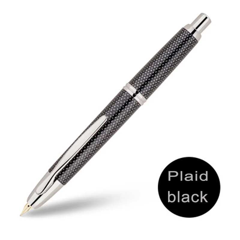 Plaid black Пилот ручка Ограниченная серия 18 K золотая ручка офисная пишущая деловая Мужская Подарочная FC-1500R F острый M наконечник - Цвет: Plaid black