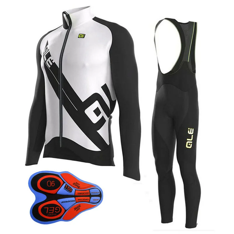 ALE men 2016 Quick Dry breathable long sleeve jersey cycling clothing Ciclismo MTB road sportwear bib pants set | Спорт и