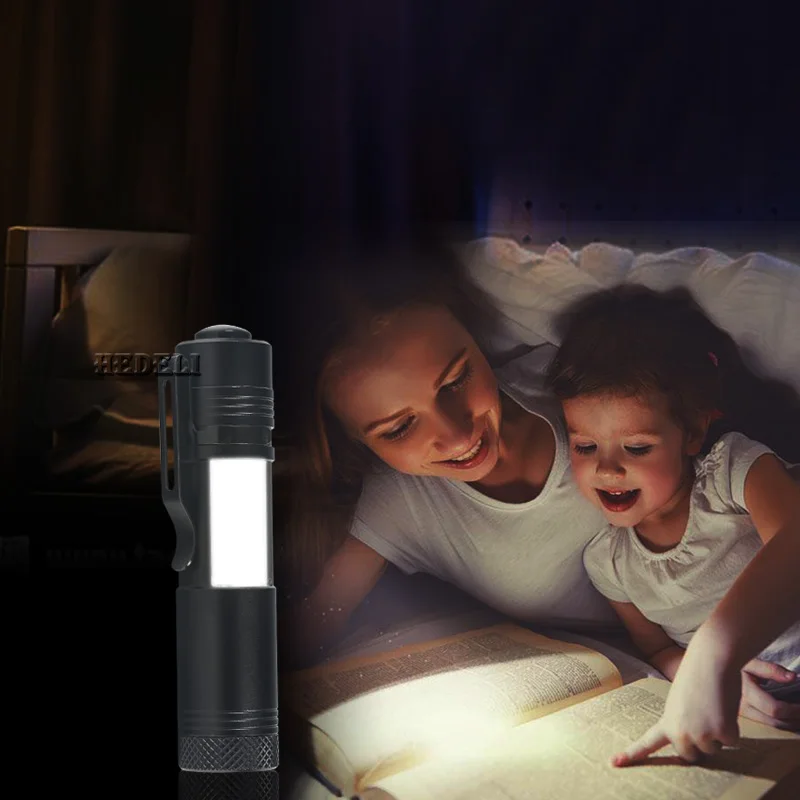 Мини светодиодный фонарик вспышка COB портативный Водонепроницаемый ночник для