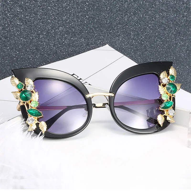 Женские солнцезащитные очки бабочка цветок 2018 поляризованные в форме кошачего