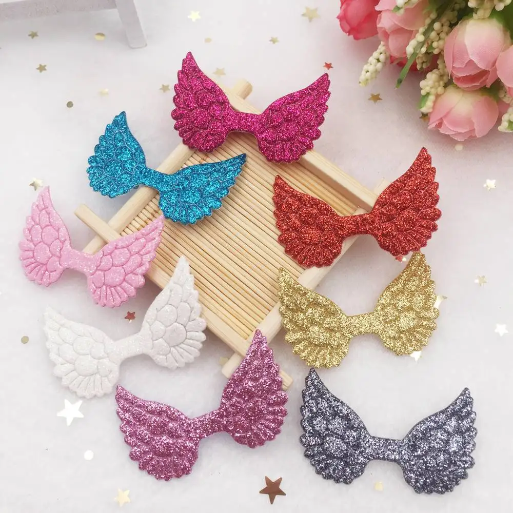 20 шт. микс Блестящие Блестки кожа ткань ангел апид аппликация в виде крыла патчи