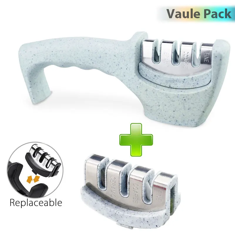 Marble color pack Точилка для ножей, 3 ступени, кухонный нож, точильный камень, точильный камень, керамический вольфрам, алмазная точилка, аксессуары, инструмент - Цвет: Marble color pack