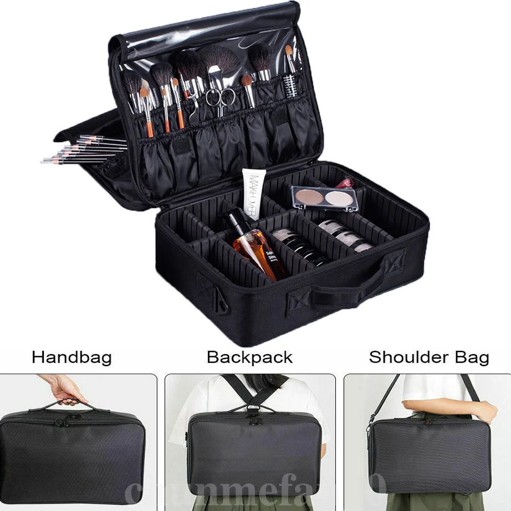 Косметический Органайзер макияж Водонепроницаемая нейлоновая сумка туалетный кошелек для хранения коробка в полоску высокого качества
