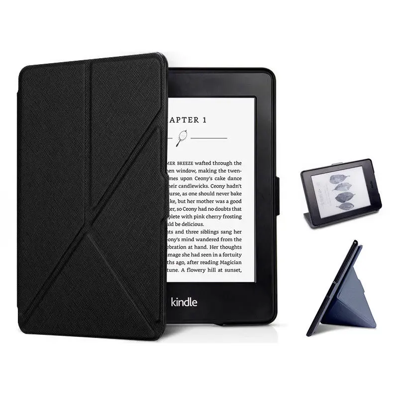 Складной чехол книжка с подставкой защитный из искусственной кожи для Kindle Voyage 6