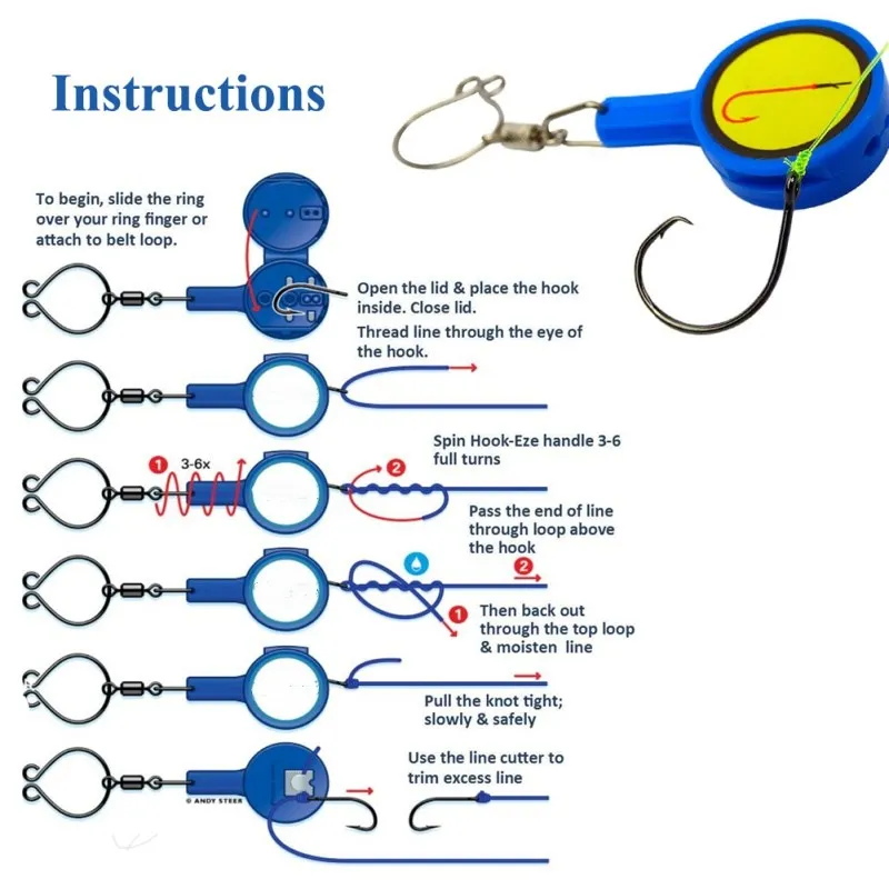 2 шт./лот быстрое завязывание узлов инструменты для рыбалки-карабины устройство