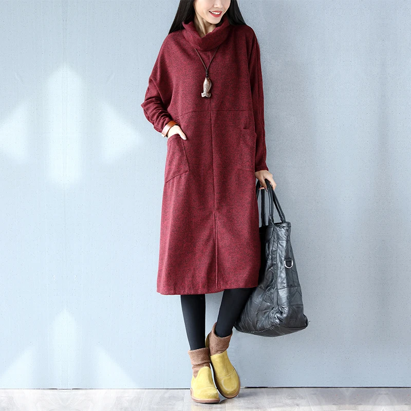 Осенне зимнее женское длинное модное платье водолазка кашемировое с длинным